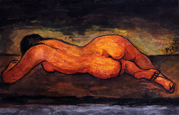Mujer desnuda tumbada de espaldas -  Pituco - estudio-53