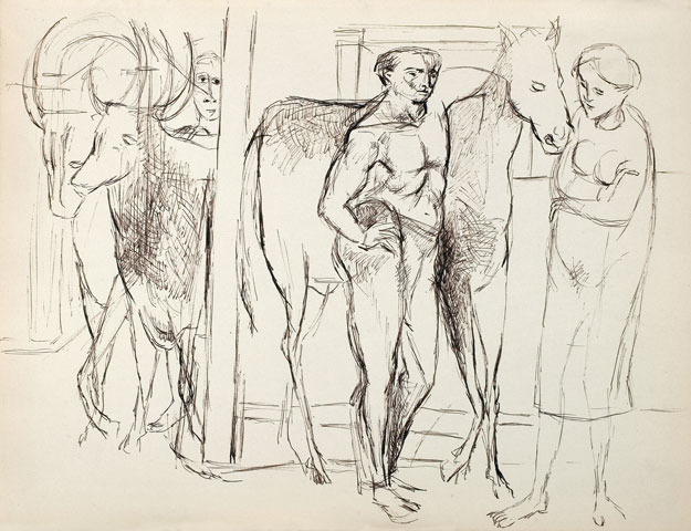 Estudio para la obra Woman on horse  - Federico Castellón - estudio-53