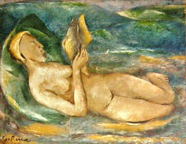 Desnudo leyendo  - Ginés Parra - estudio-53