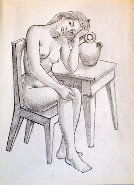 Desnudo junto a la mesa - Pituco - estudio-53