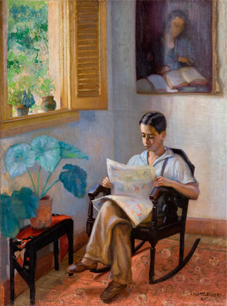 Su hijo Rafael leyendo - Segura Ezquerro - estudio-53